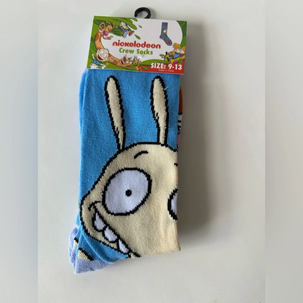 Nickelodeon Orange and Blue‎ Character Socks